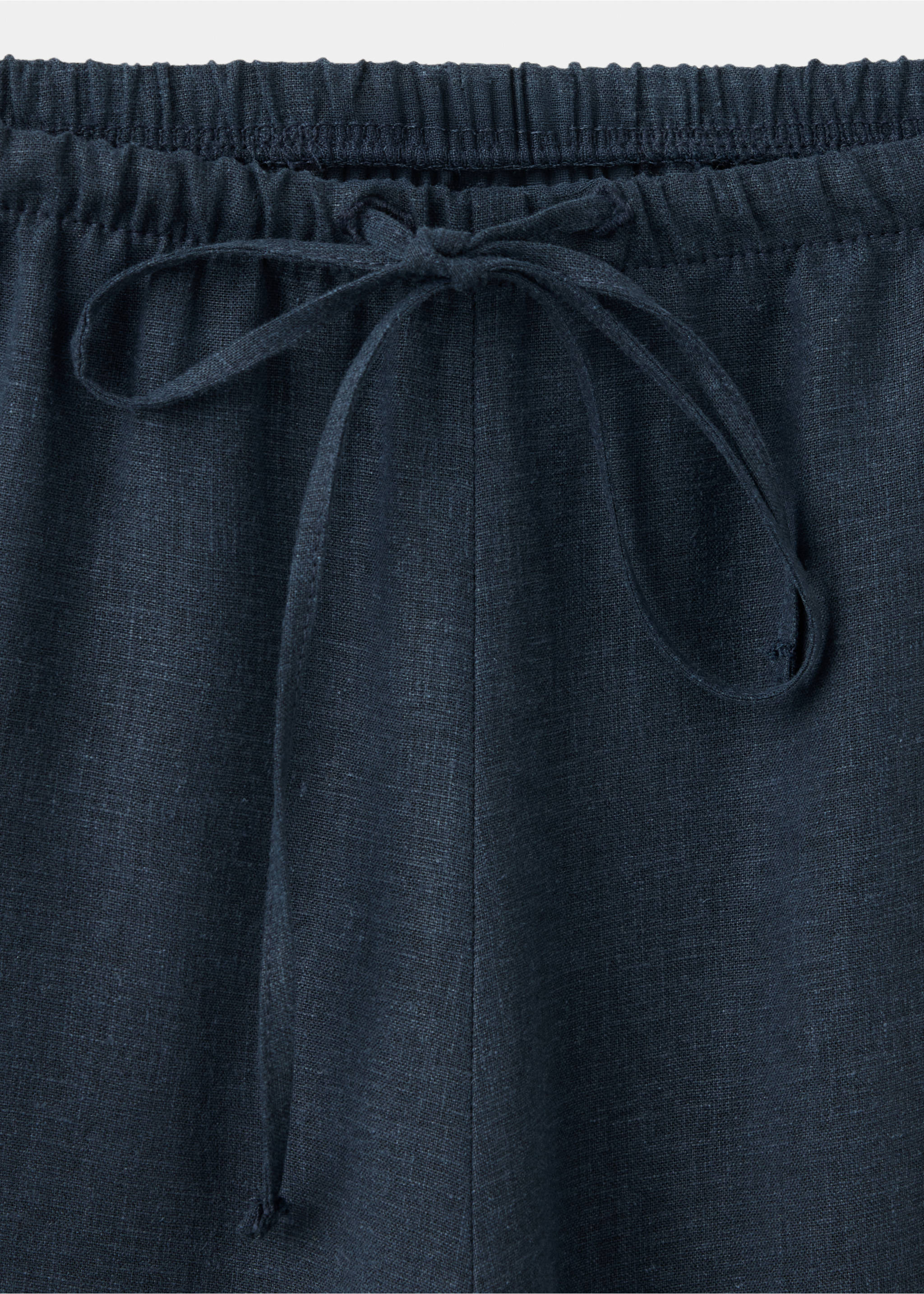 Pantalón recto lino - Detalle del artículo 8, Azul marino oscuro. Ref: 37071549-00.