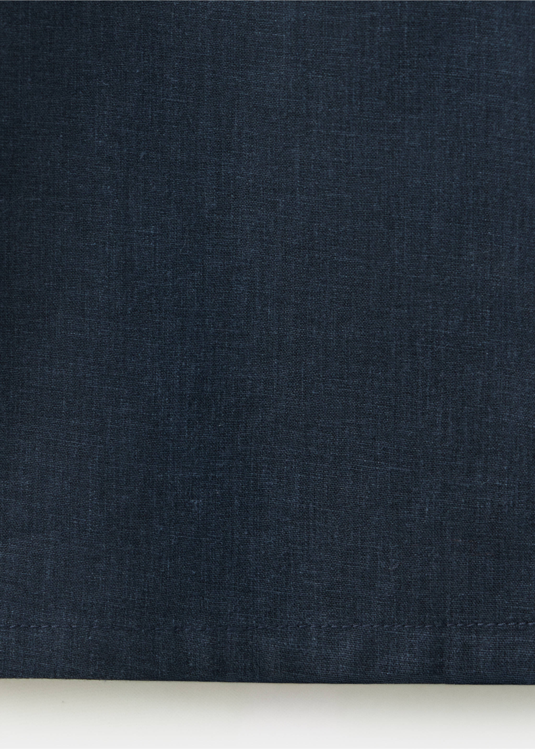 Pantalón recto lino - Detalle del artículo 0, Azul marino oscuro. Ref: 37071549-00.