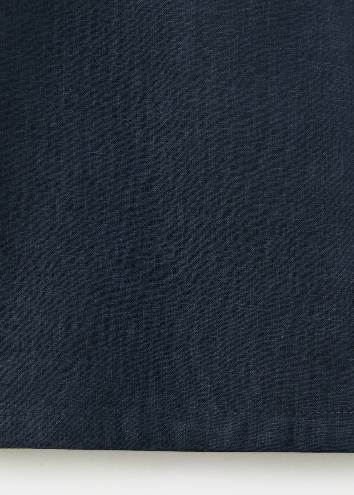 Straight linen-blend trousers — Dark Navy