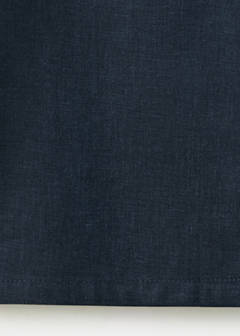 Straight linen-blend trousers — Dark Navy 6