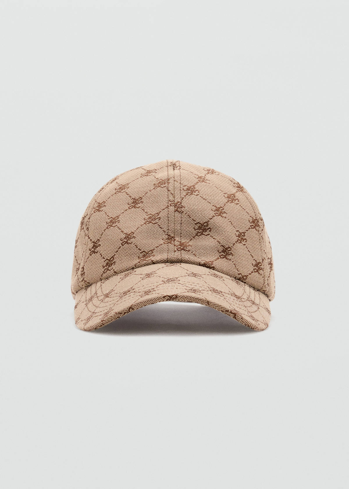 Cap with printed logo — Beige