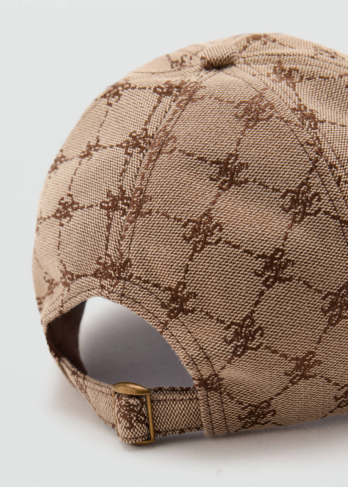 Cap with printed logo — Beige