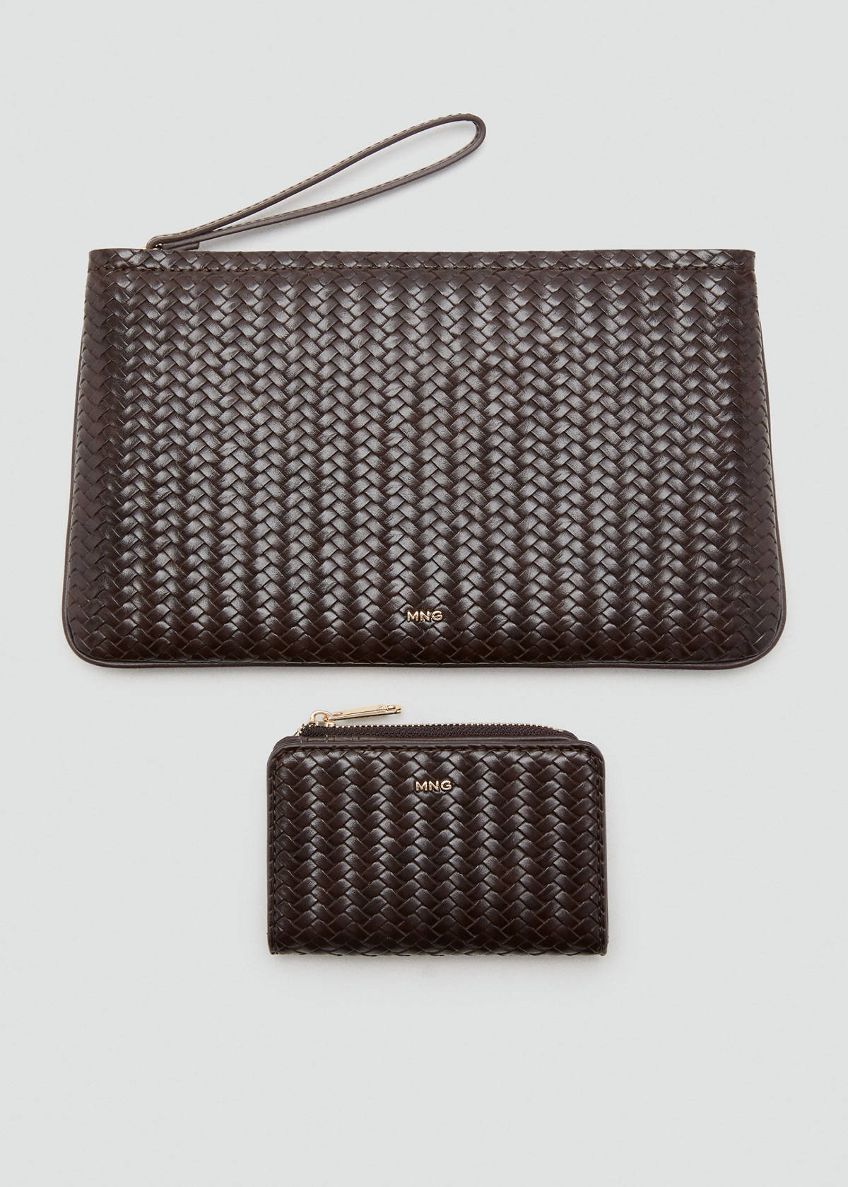 Braided pouch — Chocolate