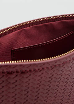 Braided pouch — Burgundy 3