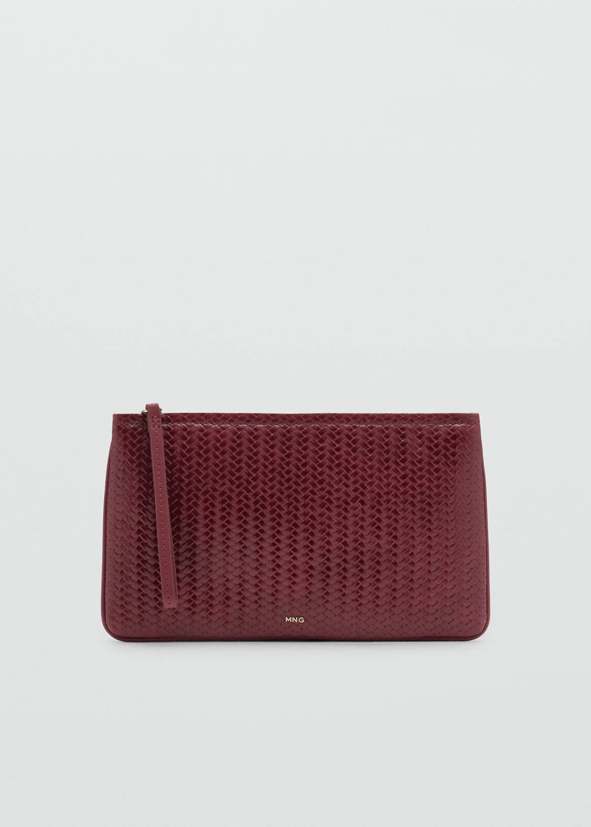 Braided pouch — Burgundy
