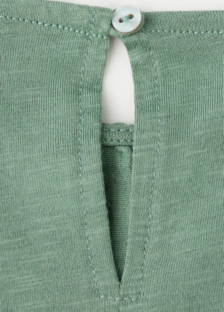 100% cotton gathered T-shirt - thumbnail 3