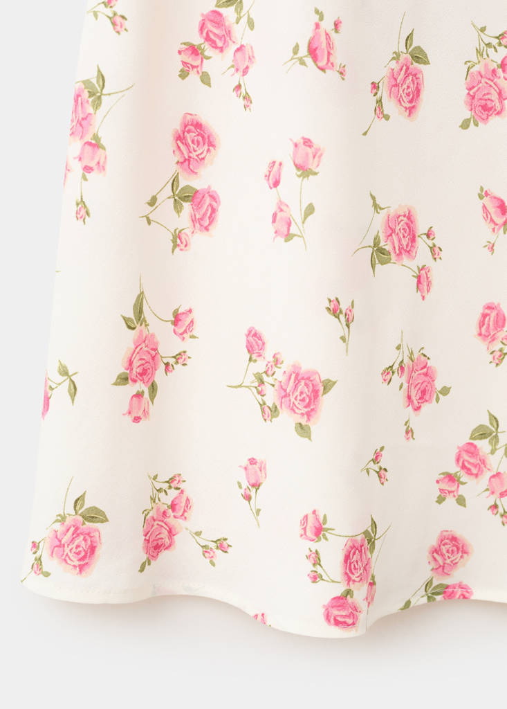Floral print maxi skirt — Black