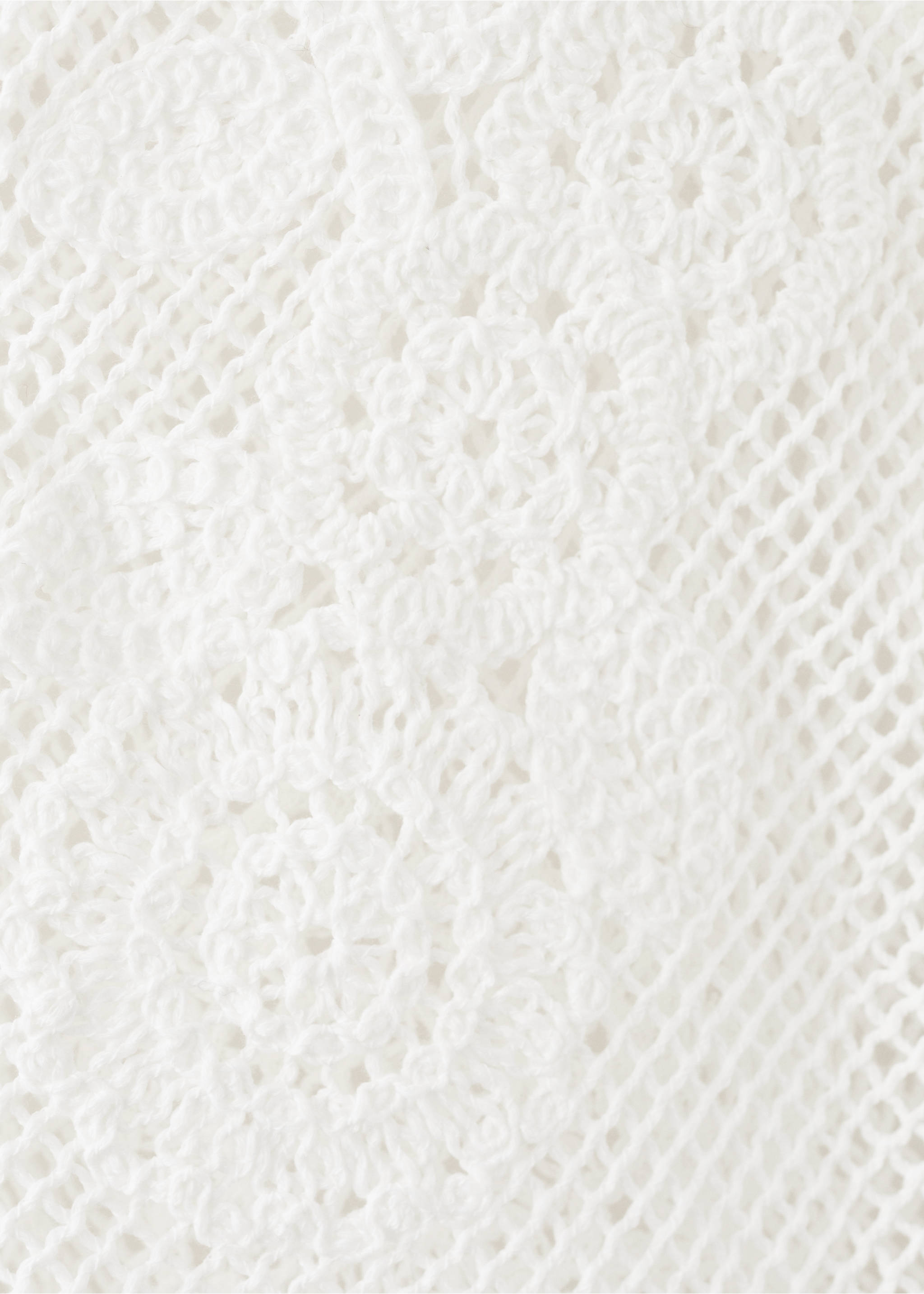 Floral crochet cardigan - Details of the article 0, White. Ref: 37072529-00.