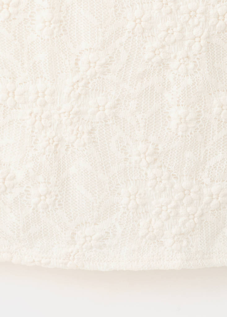 Lace boat-neck t-shirt — Off White