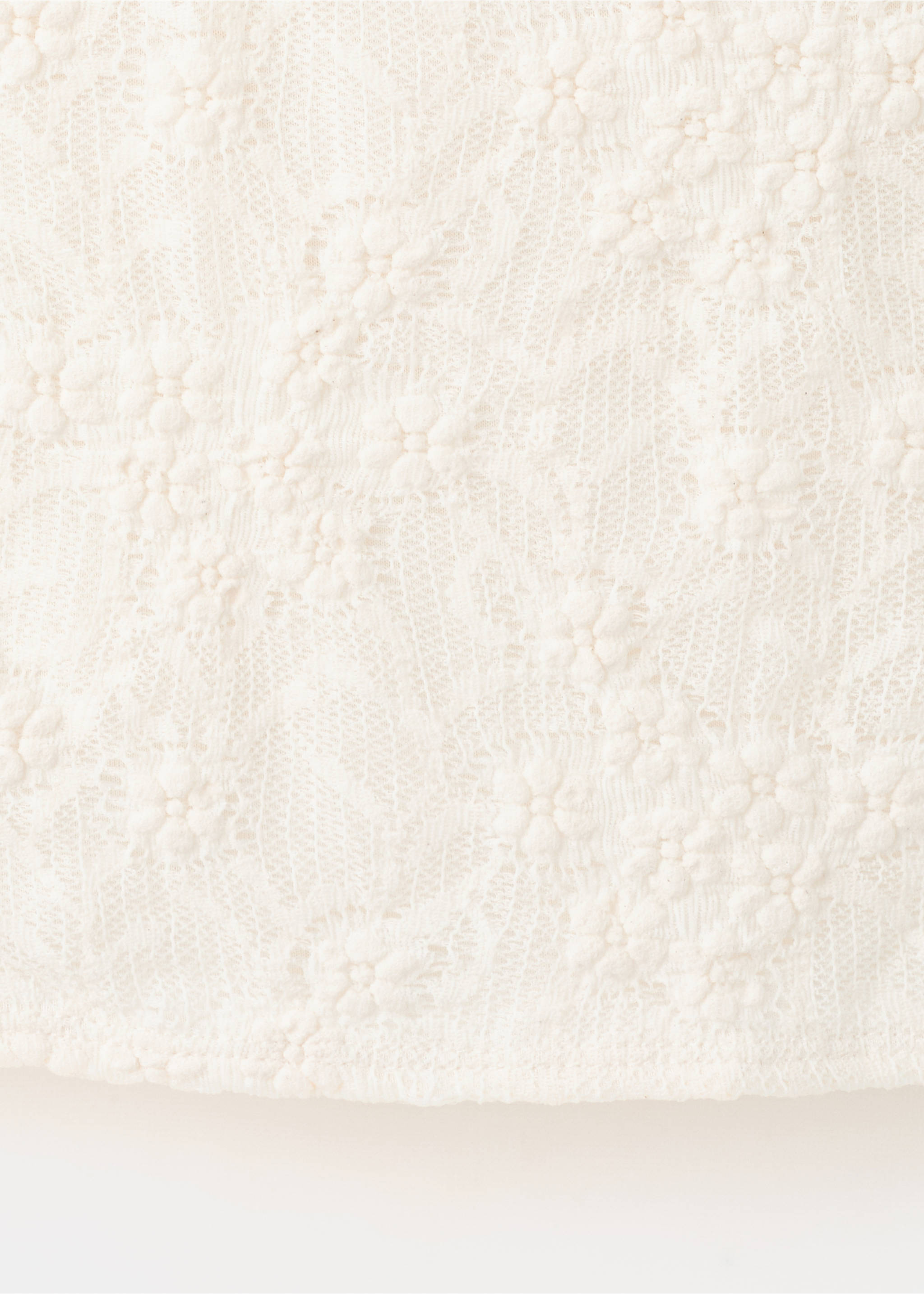 Lace boat-neck t-shirt - Details of the article 0, Off White. Ref: 37072530-00.