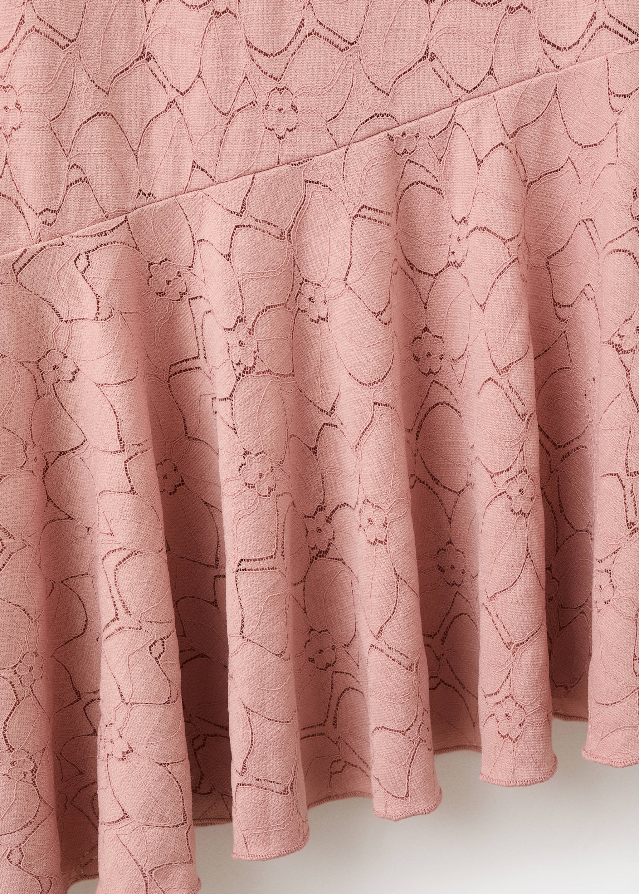Embroidered dress with cut-out detailing and frill - Details of the article 0