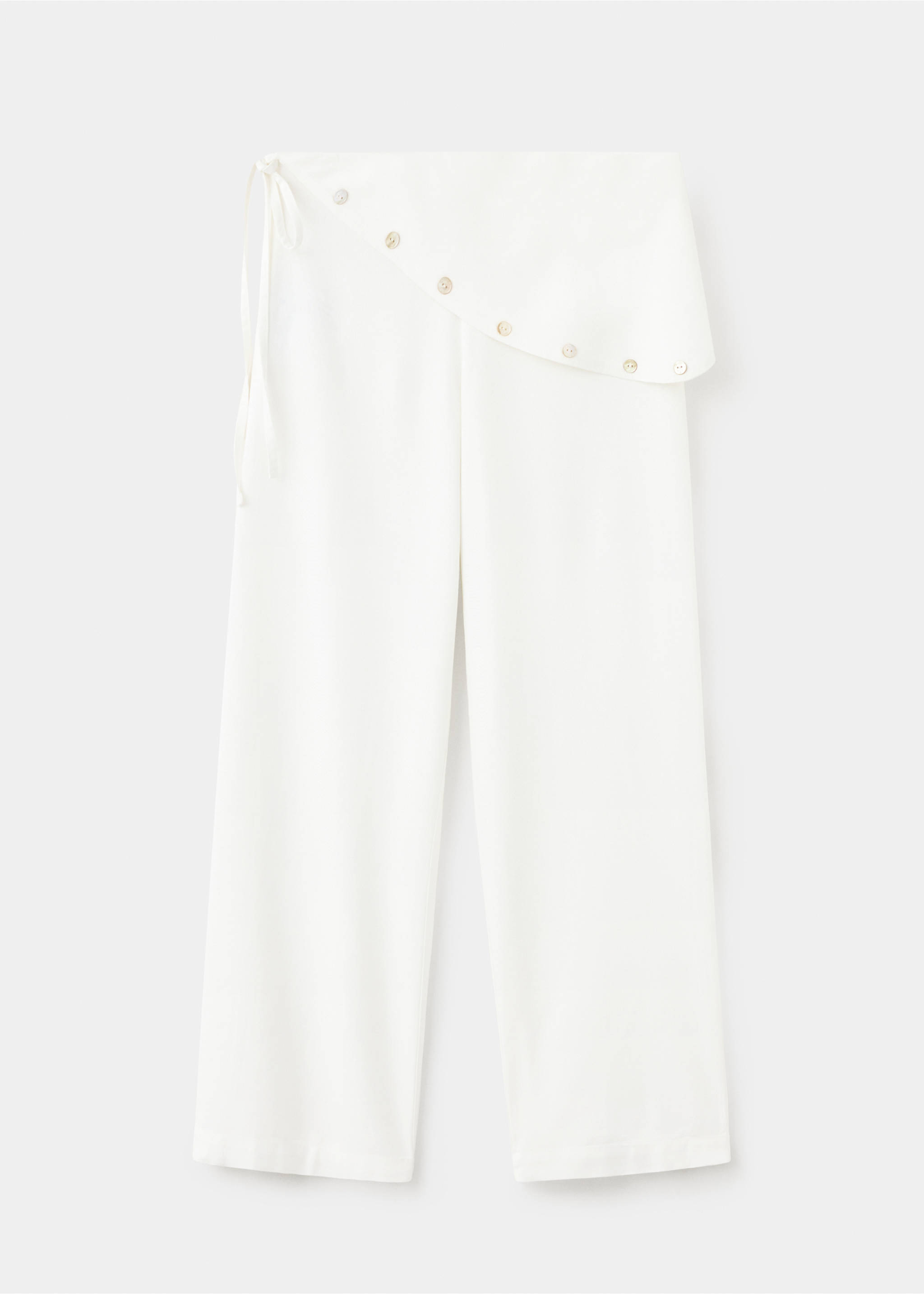 Pantalón recto pañuelo - Artículo sin modelo, Blanco roto. Ref: 37072532-00.