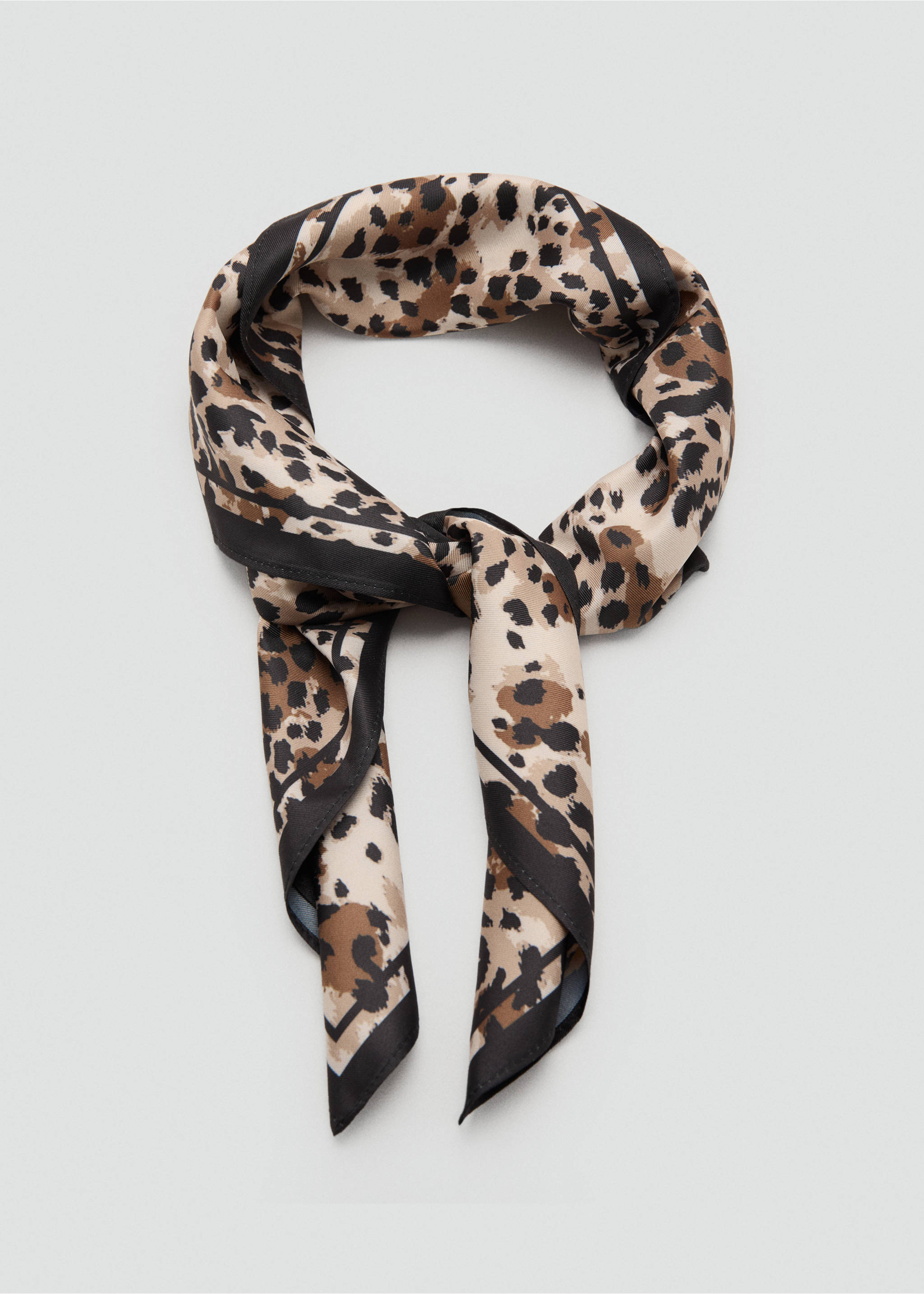 Foulard imprimé léopard - Détail de l'article 1, Marron. Ref: 37072535-00.