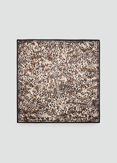 Leopard printed scarf — Brown 1