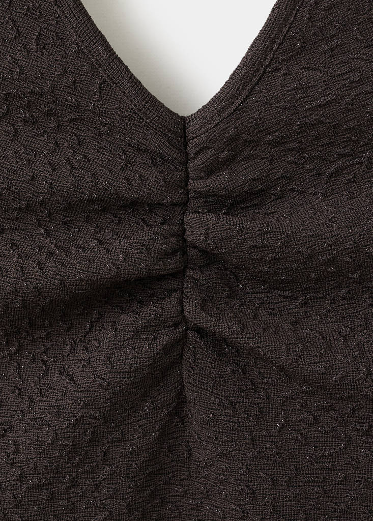 Short halter-neck dress — Brown