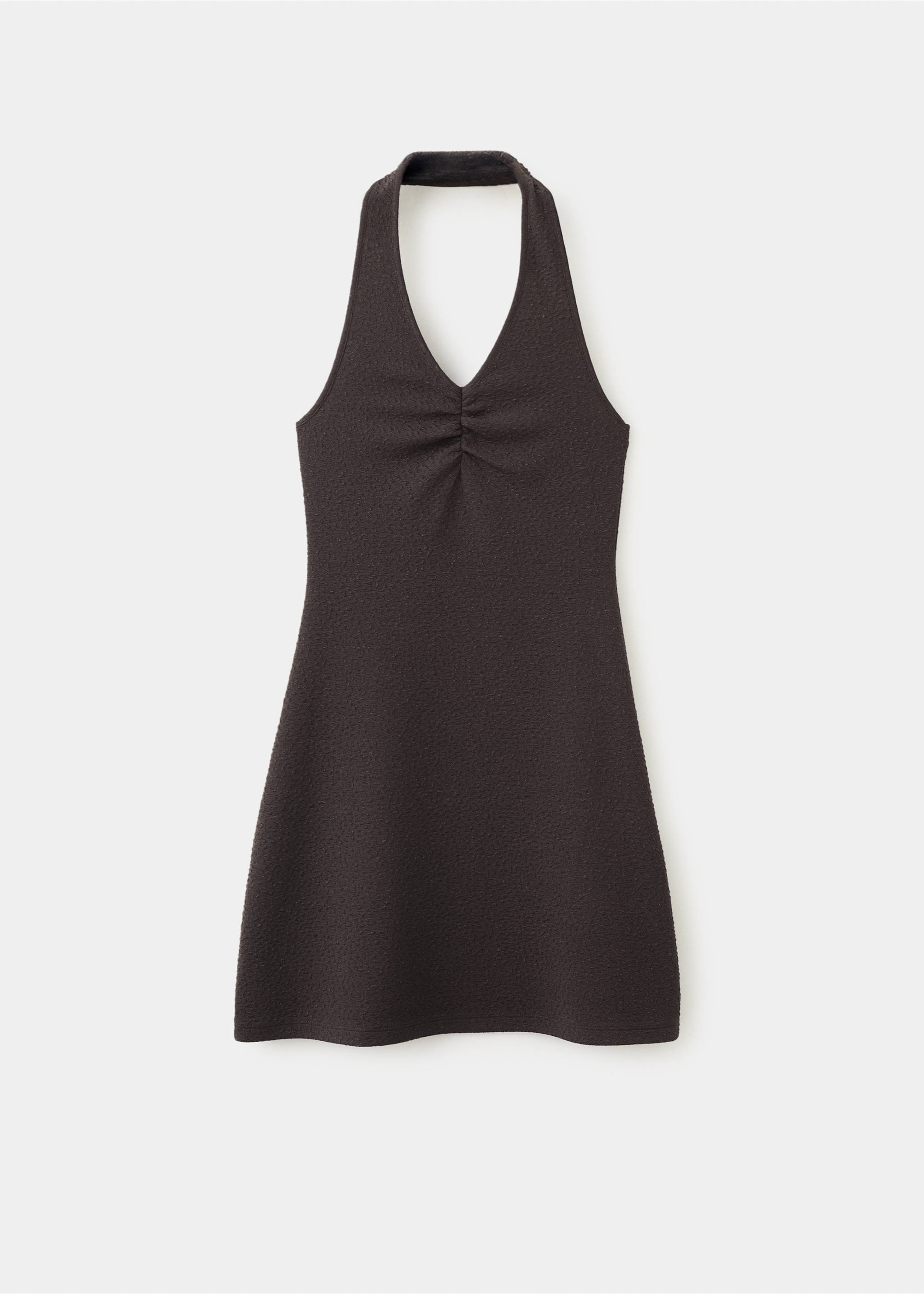Short halter-neck dress - Article without model, Brown. Ref: 37072536-00.