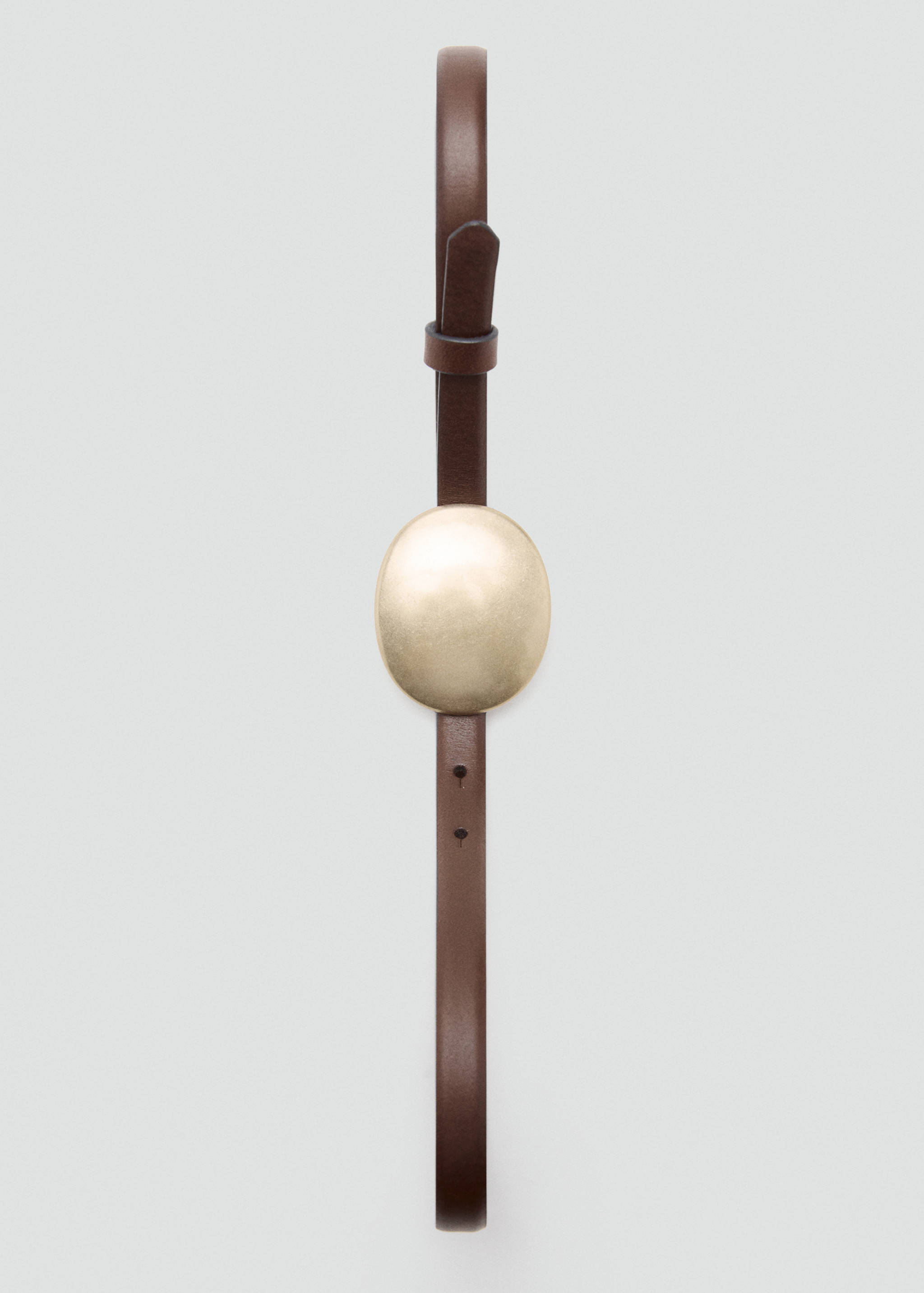 Rounded buckle leather belt - Details of the article 2