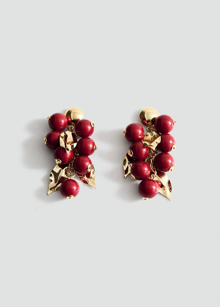 Fruit dangle earrings — Gold