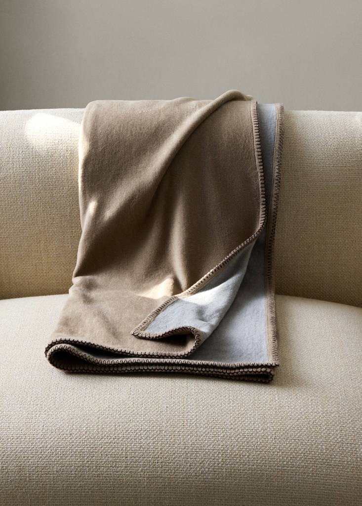 Two-tone cotton throws — Brown