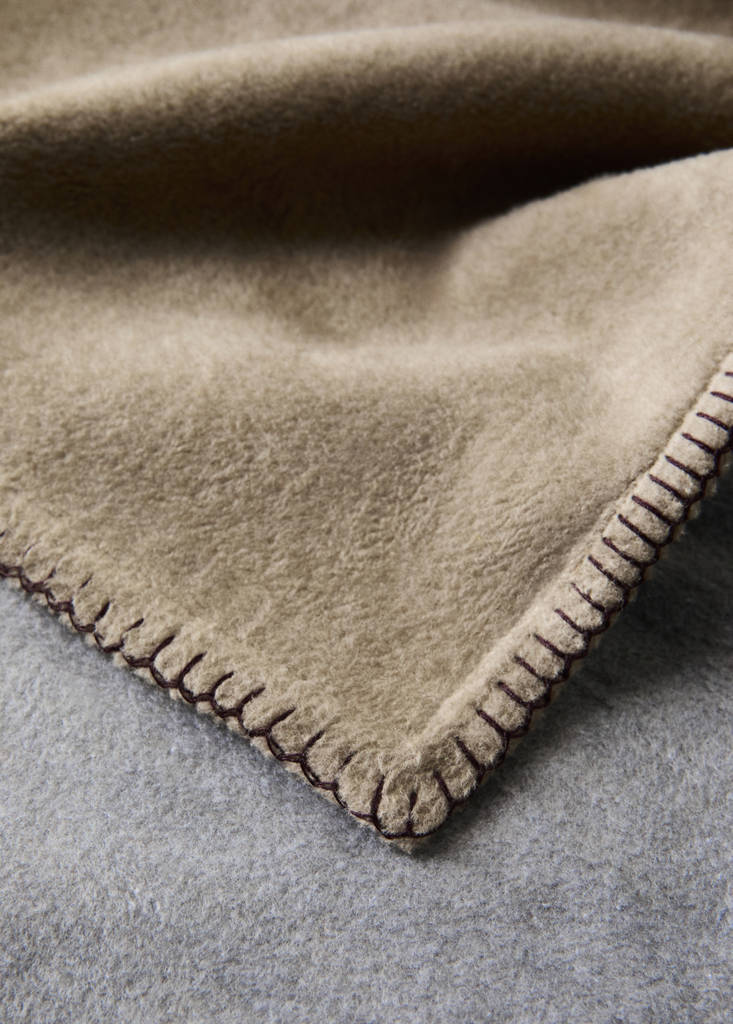 Two-tone cotton throws — Brown
