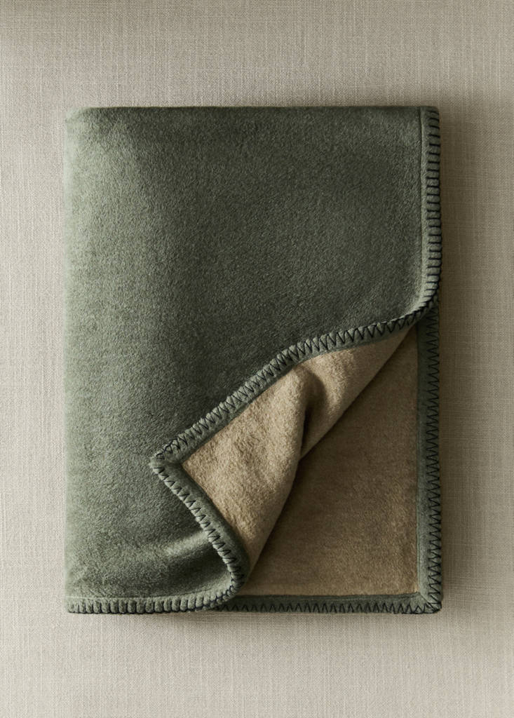 Two-tone cotton throws — Aqua Green