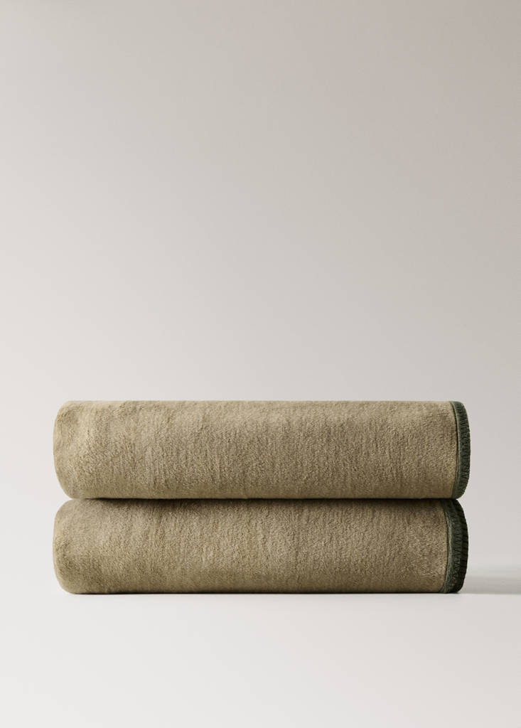 Two-tone cotton throws — Aqua Green