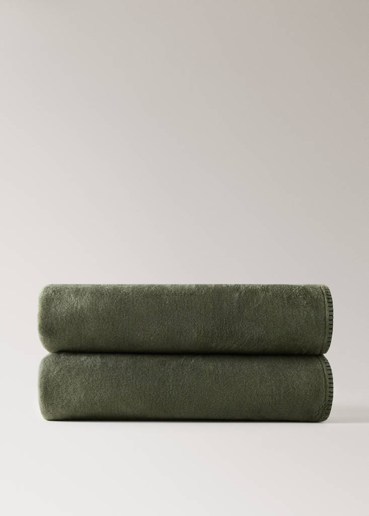 Two-tone cotton throws — Aqua Green