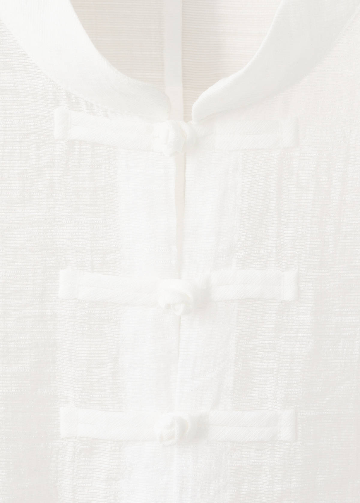 Semi-transparent textured georgette blouse — Off White