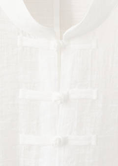 Semi-transparent textured georgette blouse — Off White 7