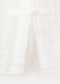 Semi-transparent textured georgette blouse — Off White 8