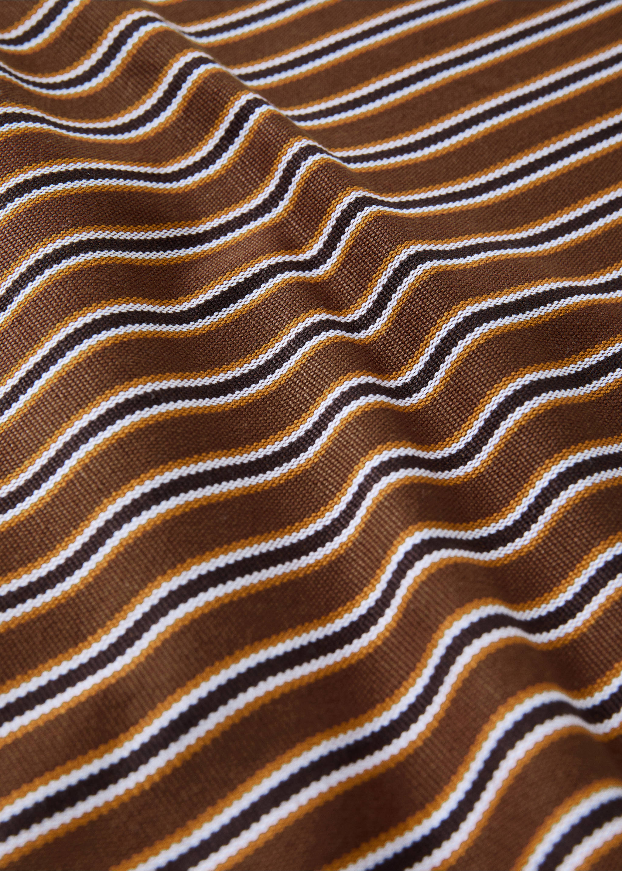 Cotton striped placemats - Details of the article 1, Brown. Ref: 37072553-00.