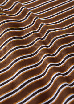 Striped Table Runner, 100% Cotton — Brown 2
