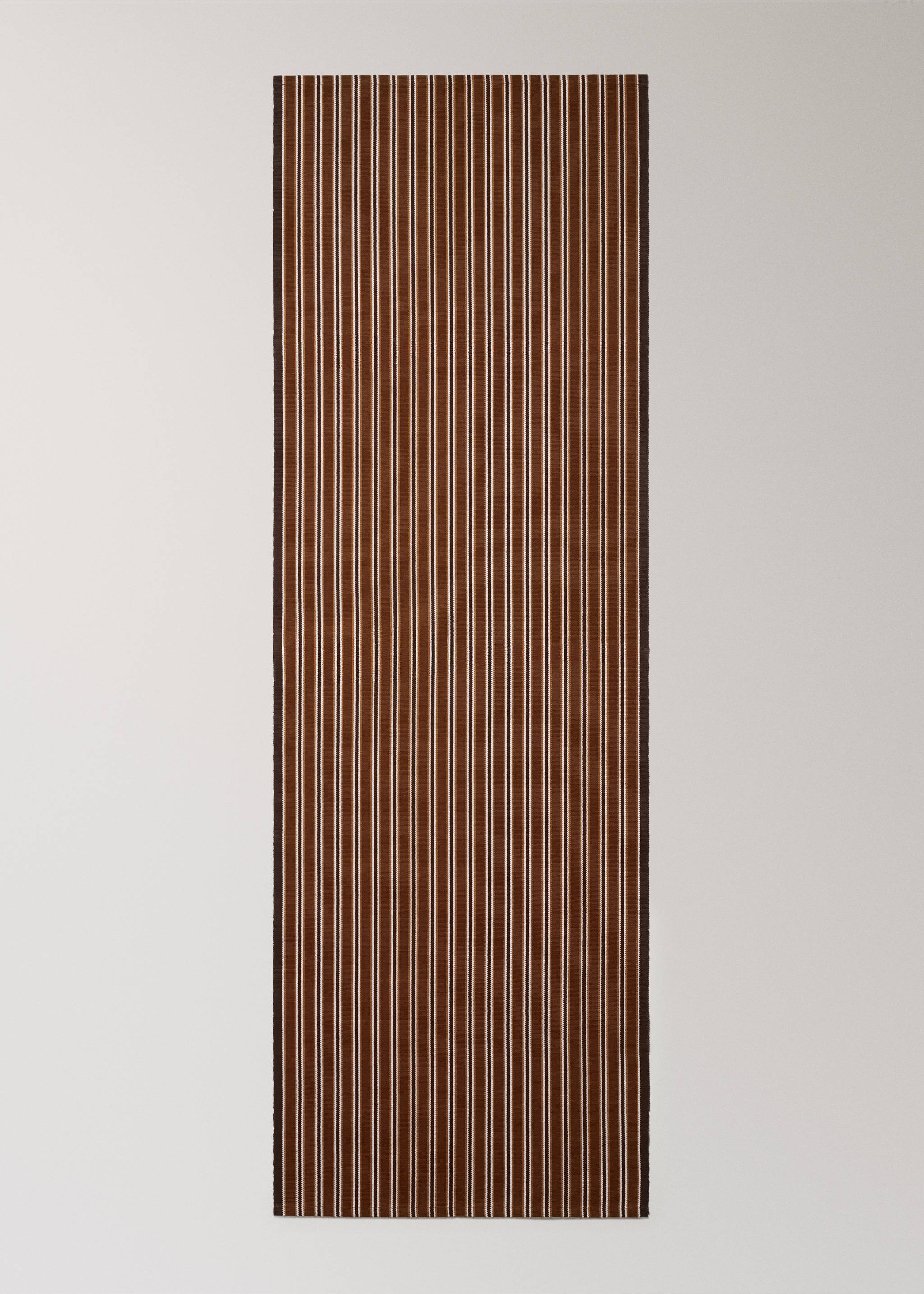 Cotton striped placemats - Details of the article 2, Brown. Ref: 37072553-00.