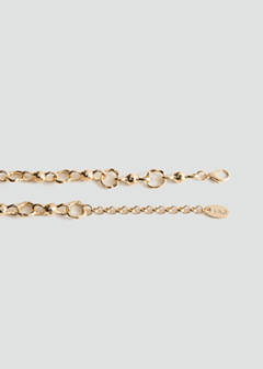 Mixed bead necklace — Gold 3