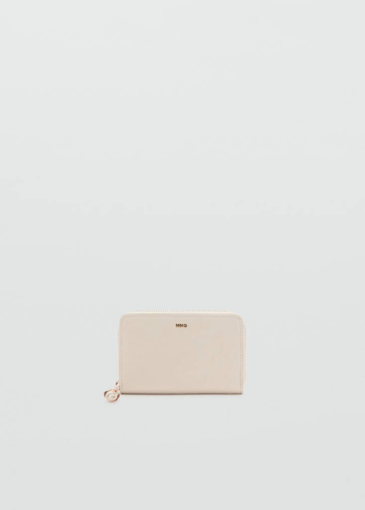 Small wallet with Saffiano effect — Ecru