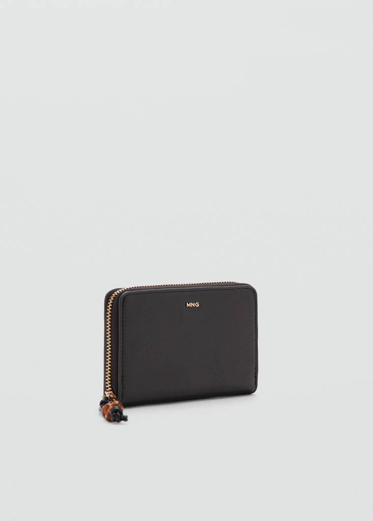 Small wallet with Saffiano effect — Chocolate