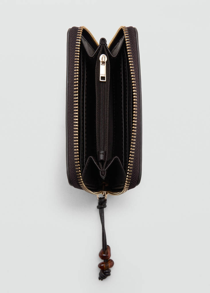 Small wallet with Saffiano effect — Chocolate