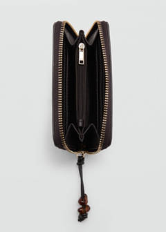 Small wallet with Saffiano effect — Chocolate 3