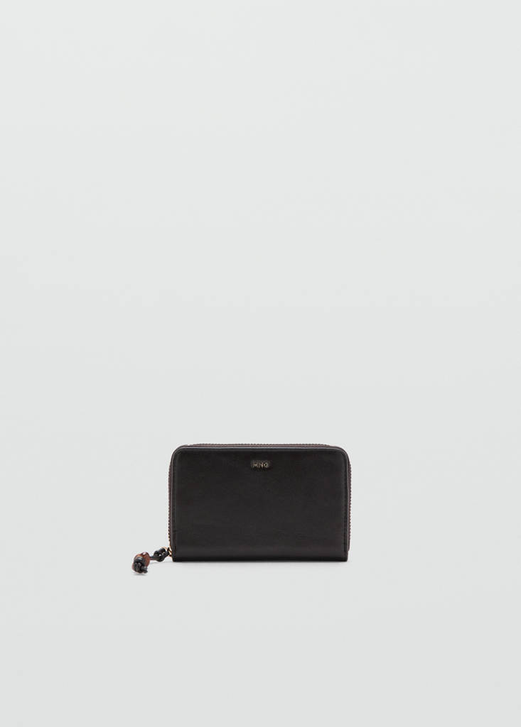 Small wallet with Saffiano effect — Chocolate