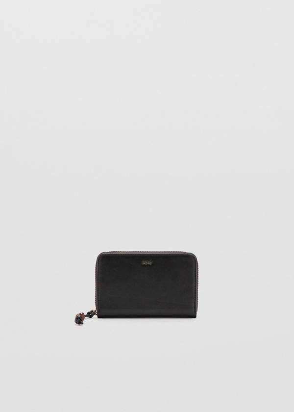 Small wallet with Saffiano effect — Chocolate