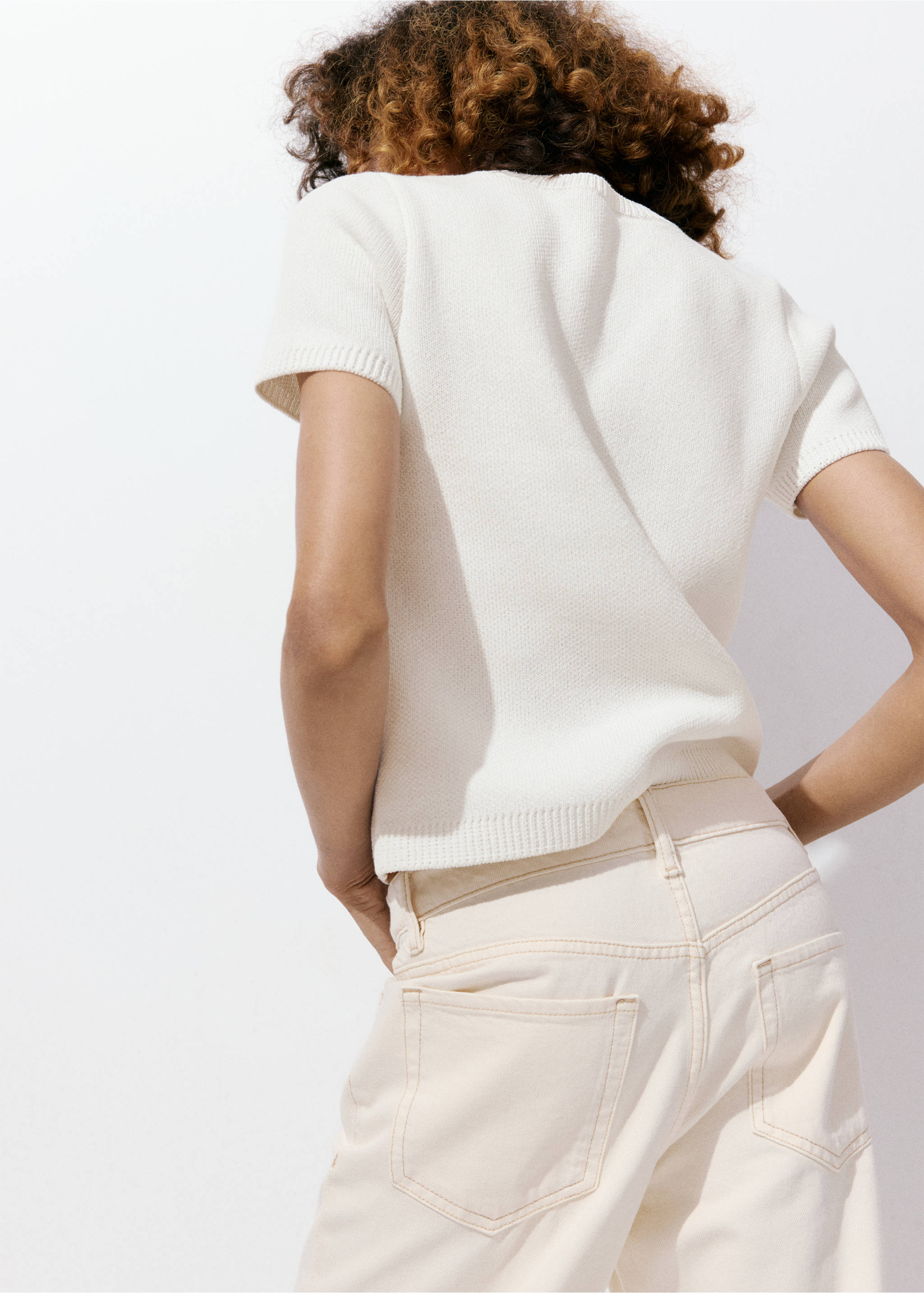 Sweater antuan - Reverse of the article, Ecru. Ref: 37072557-00.