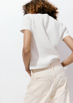 Jumper with metallic detail openings — Ecru 3