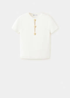 Jumper with metallic detail openings — Ecru 5