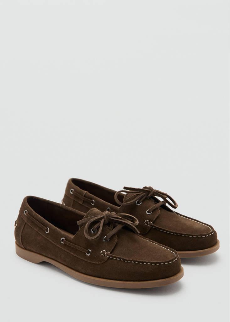 Leather nautical shoes — Brown