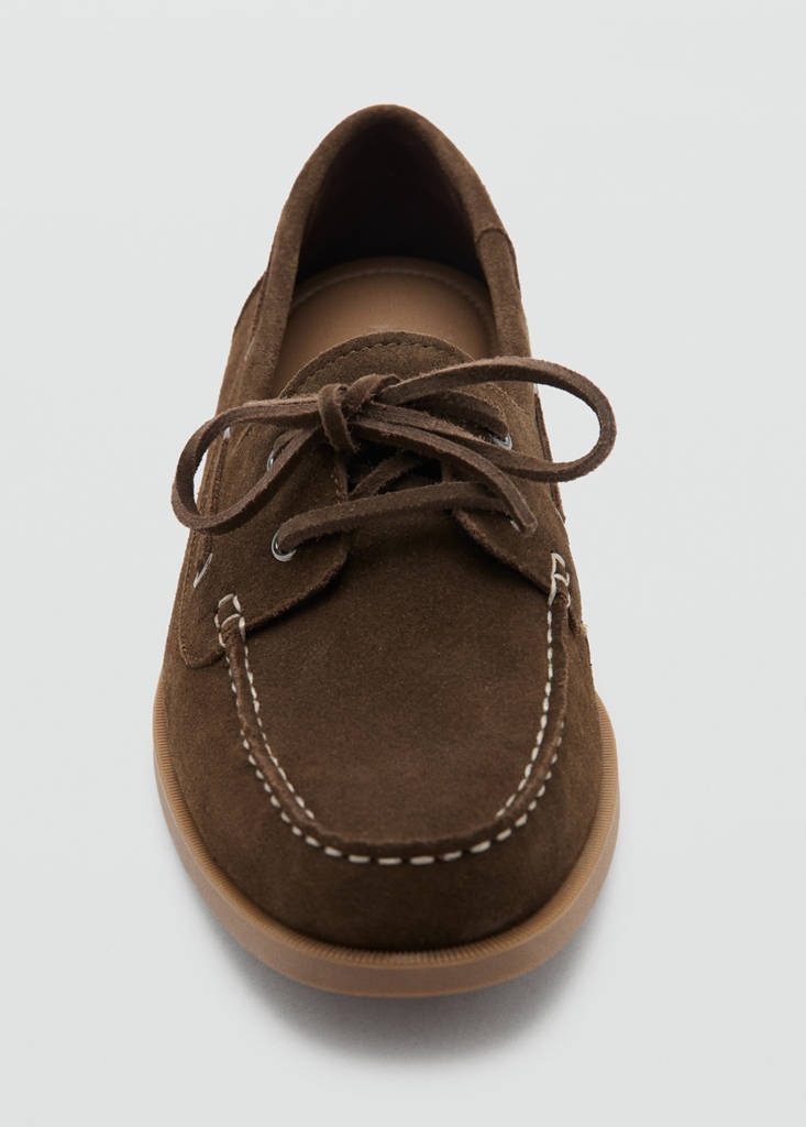 Leather nautical shoes — Brown