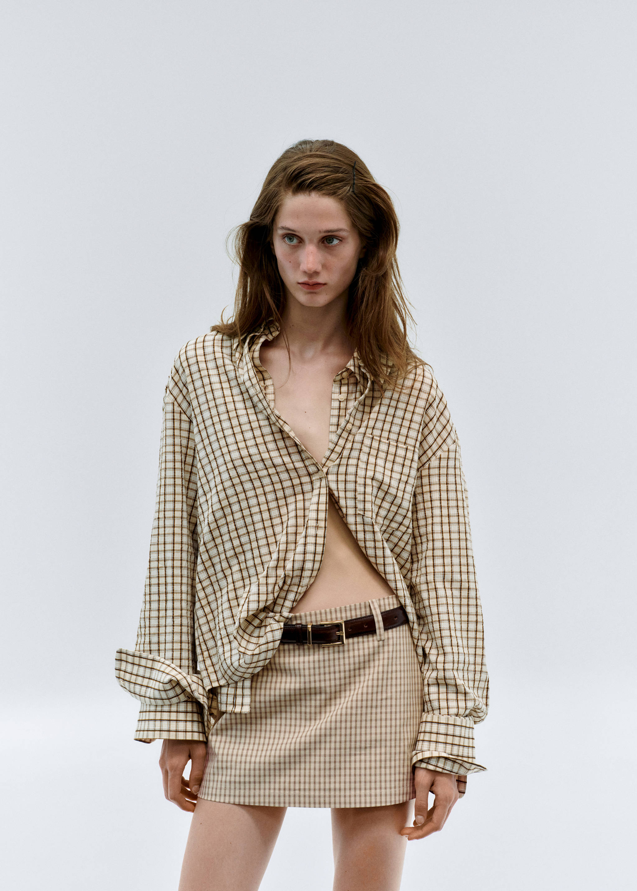 Chemise à carreaux en coton - Plan général
