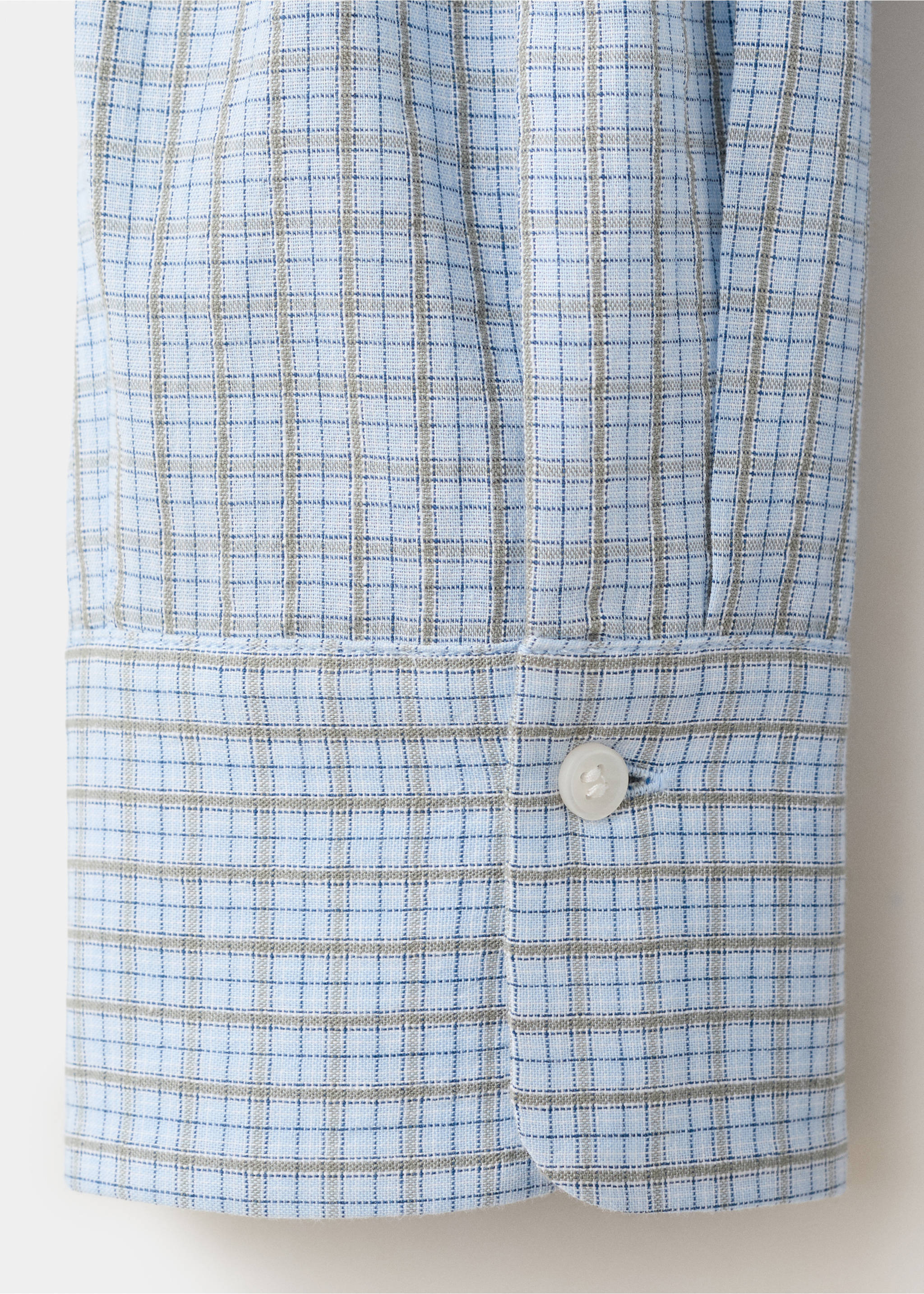 Chemise à carreaux en coton - Détail de l'article 0, Bleu ciel. Ref: 37072892-00.