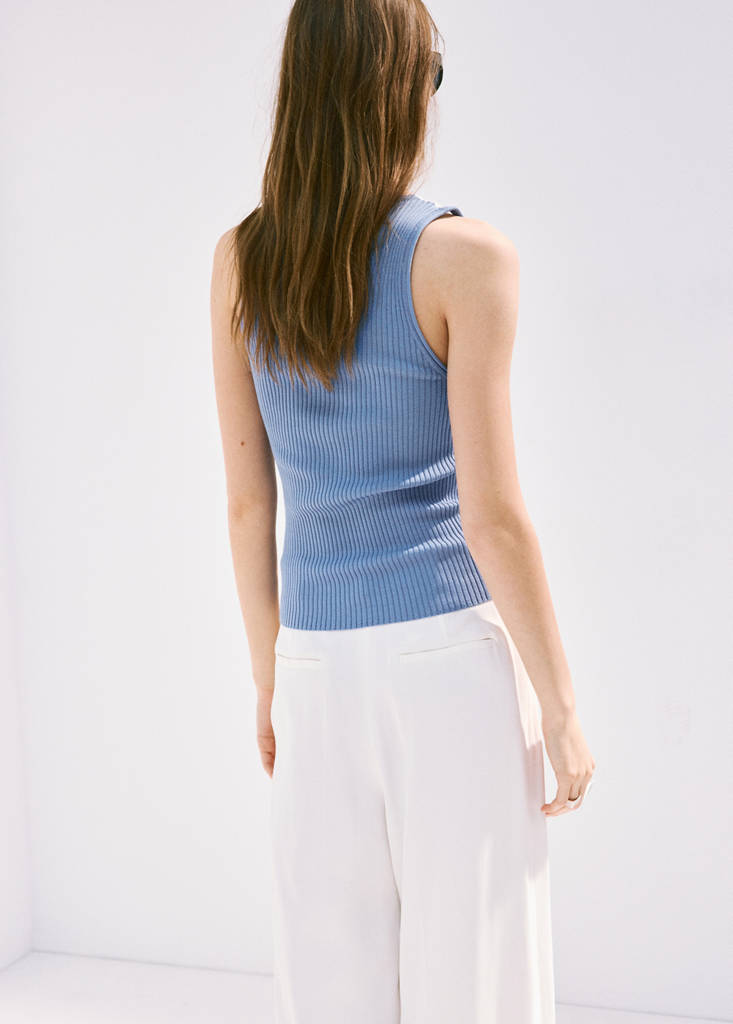 Lace lyocell top — Sky Blue