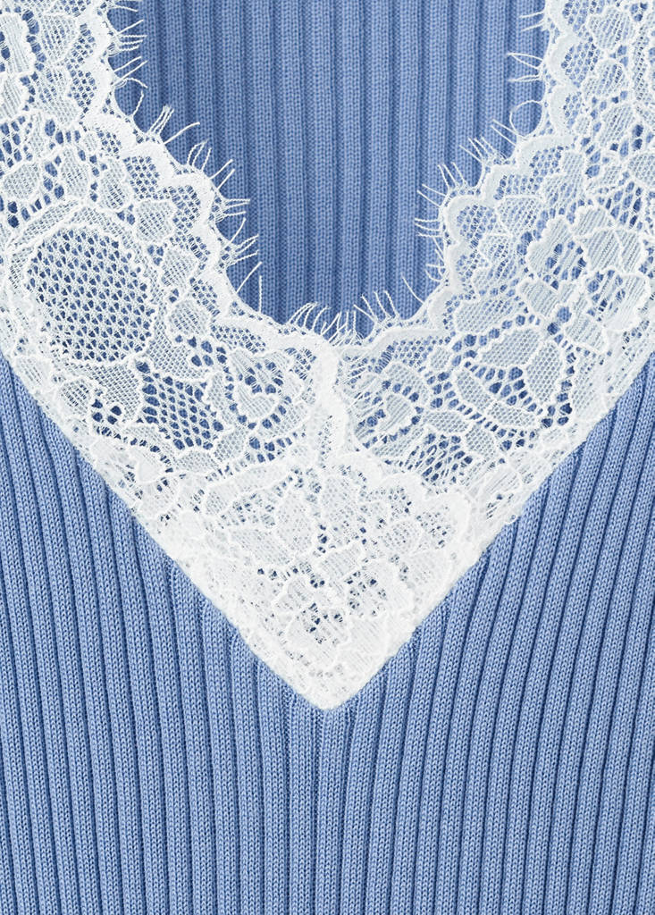 Lace lyocell top — Sky Blue