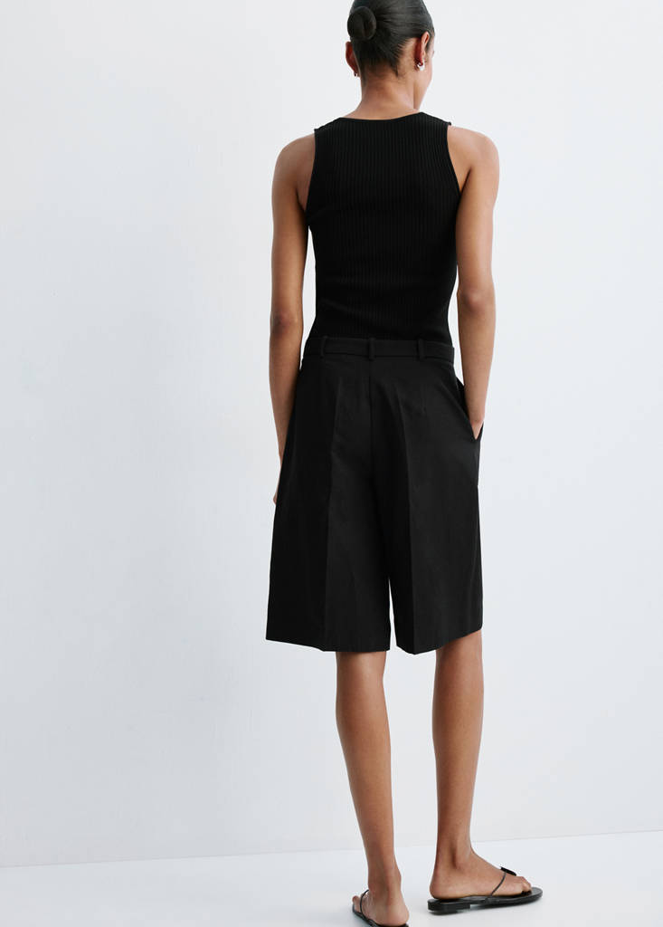Lace lyocell top — Black